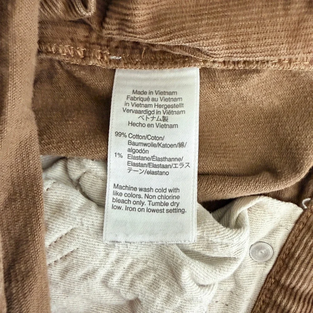 J Crew 484 Slim Corduroy Pants Mens 34x30 Brown‎ Fine Wale Stretch 77388